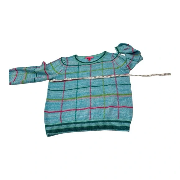 Lilly Pulitzer Large Blue and Green Crew Neck Sweater - Picture 6 of 8